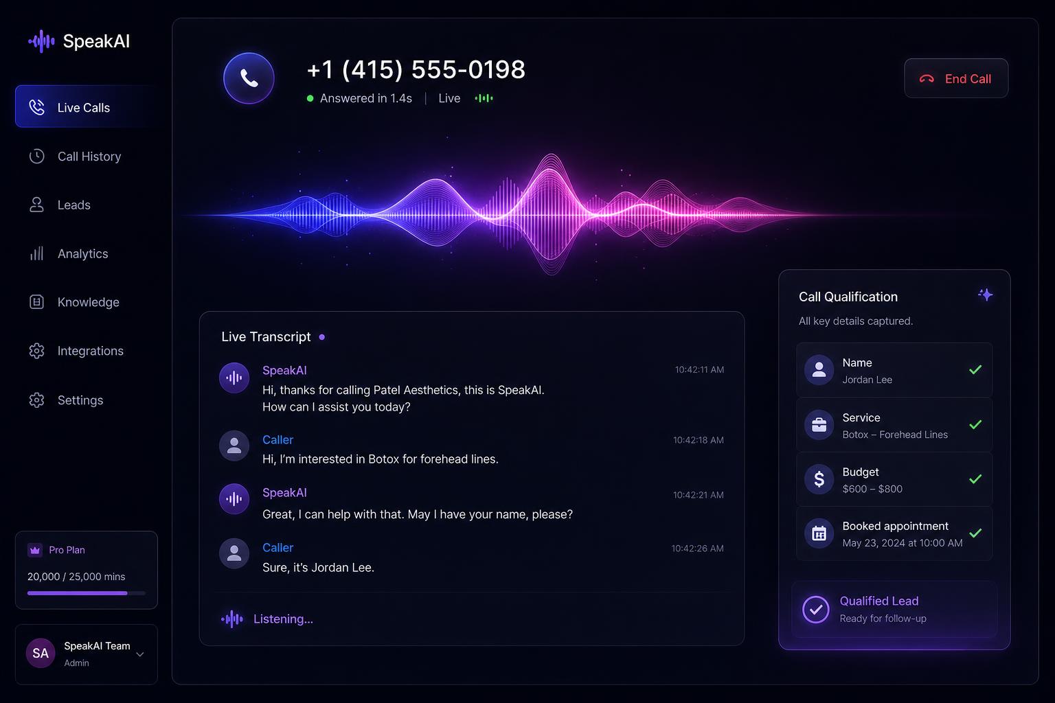 AI agent call